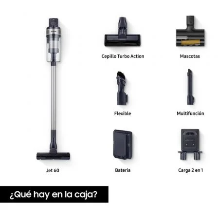 Samsung VS15A60AGR5/WA Aspirador Escoba Pet 150W Autonomía 40 Min Samsung VS15A60AGR5/WA Aspirador Escoba Pet 150W Autonomía 40 Min